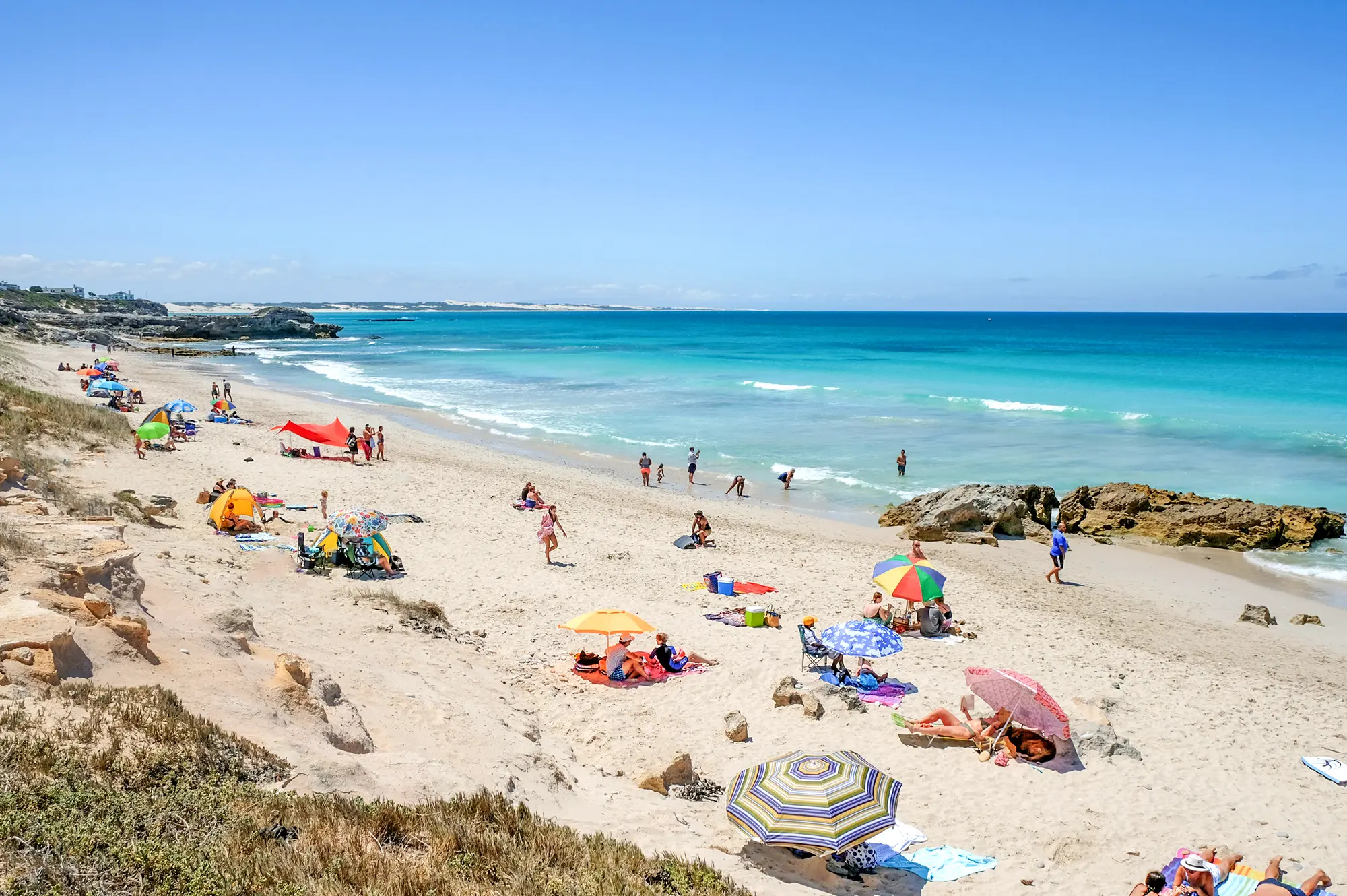 Scenic coastline and nature of Arniston near Cape Town